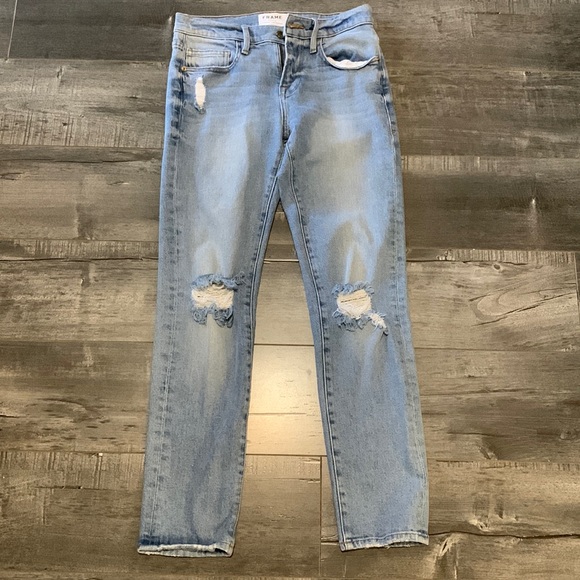 FRAME Le Boy light wash size 25 - Picture 1 of 6
